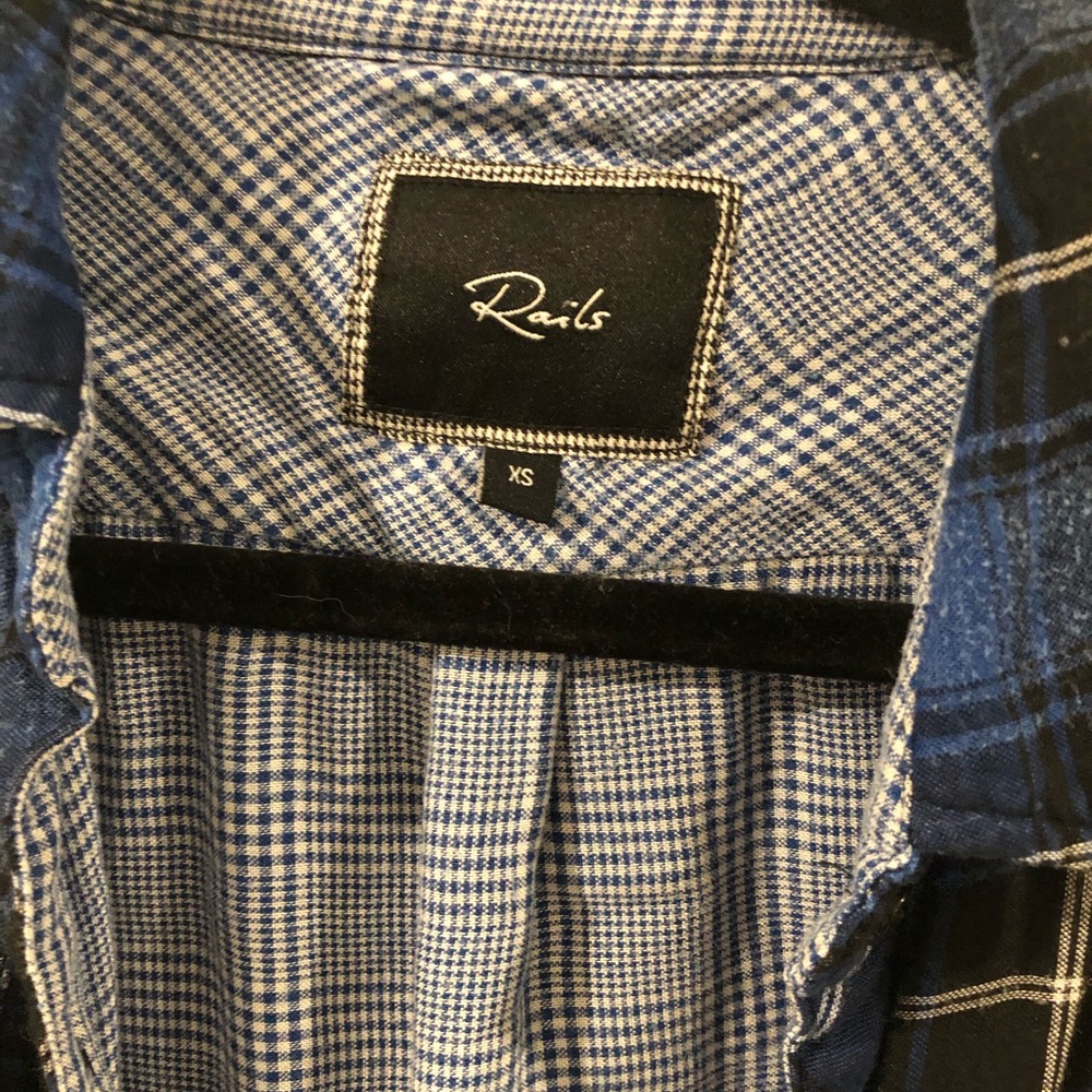 Rails Button Down Plaid Top With Gingham Interior - image 2